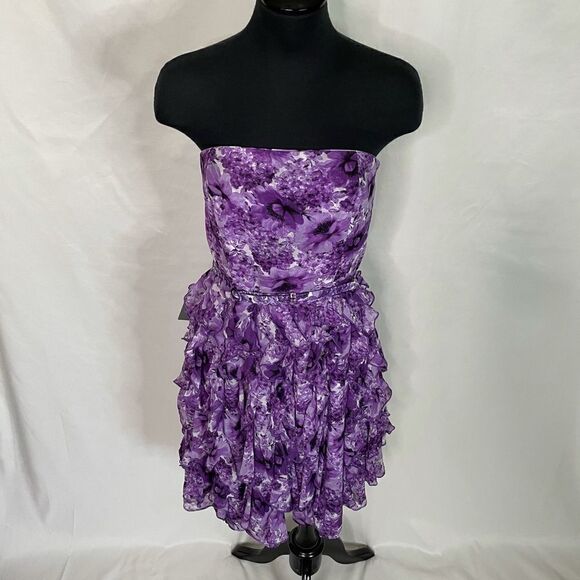 White House Black Market Floral Cascade Cocktail Dress - Women’s 10 - Picture 3 of 8